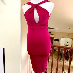 REVOLVE Berry Satin Cocktail Dress